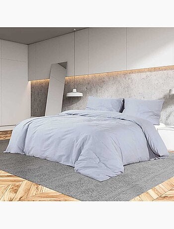 Parure de lit en coton housse de couette et taies - vidaxl