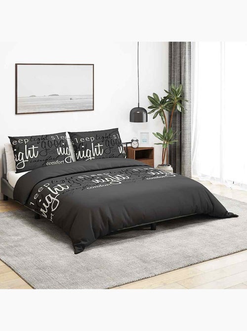 Parure de lit en coton housse de couette et taies - vidaxl - Kiabi Parure de lit en coton housse de couette et taies - vidaxl - Kiabi