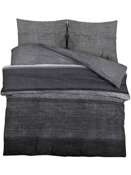 Parure de lit en coton housse de couette et taies - vidaxl - Kiabi Parure de lit en coton housse de couette et taies - vidaxl - Kiabi