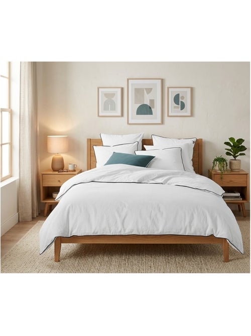 Parure de lit en coton lave Collection Linette - Kiabi
