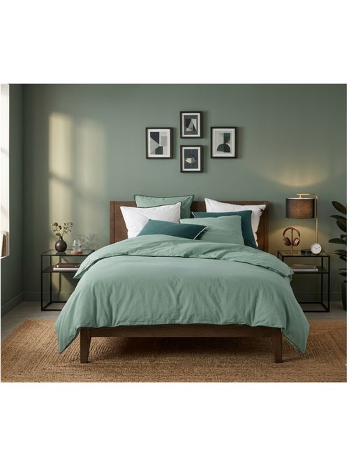 Parure de lit en coton lave Collection Linette - Kiabi