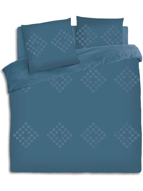 Parure de lit en coton lavé motifs tuftés vilma - Kiabi