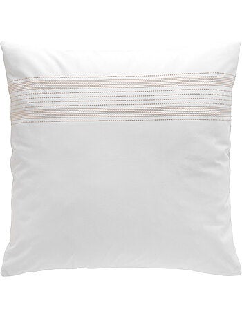 Parure de lit en coton motif broderies fines