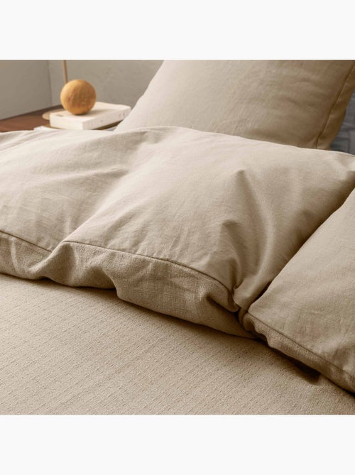Parure de lit en coton relief collection clara - Kiabi