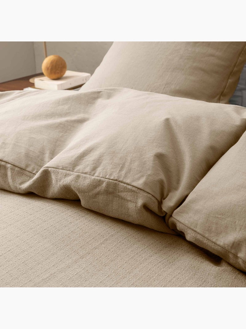 Parure de lit en coton relief collection clara Beige - Kiabi