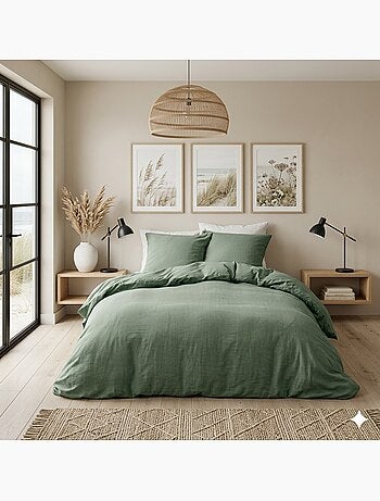 Parure de lit en coton relief Collection Clara
