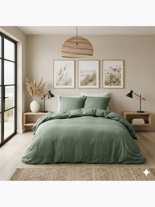 Parure de lit en coton relief Collection Clara - Kiabi