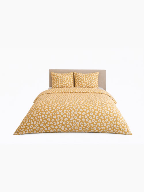 Parure de lit en coton réversible - imprimé léopard jaune - 240x220 / jaune - Kiabi Parure de lit en coton réversible - imprimé léopard jaune - 240x220 / jaune - Kiabi