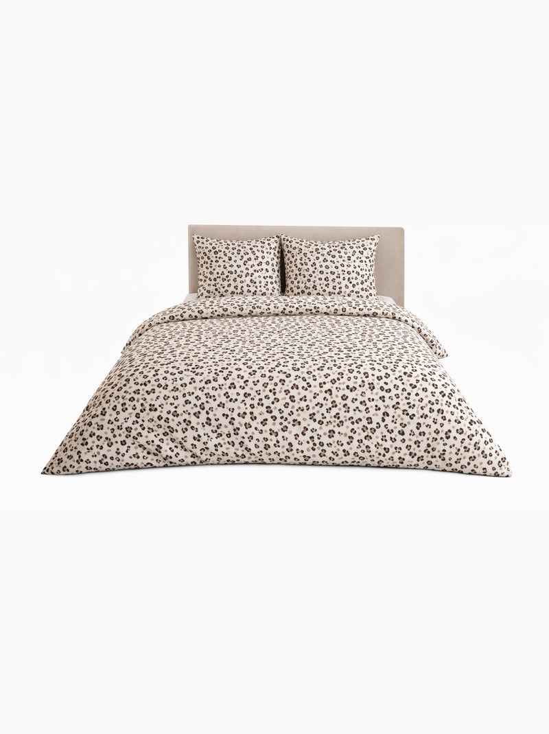 Parure de Lit en Coton Réversible – Imprimé Peau de Bête Beige Beige - Kiabi