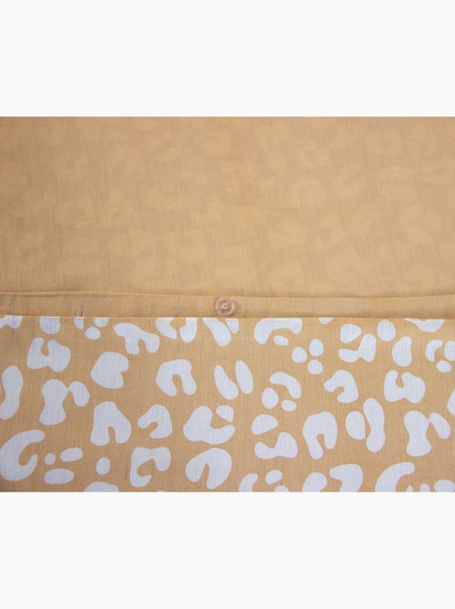 Parure de Lit en Coton Réversible – Imprimé Peau de Bête Jaune - Kiabi Parure de Lit en Coton Réversible – Imprimé Peau de Bête Jaune - Kiabi