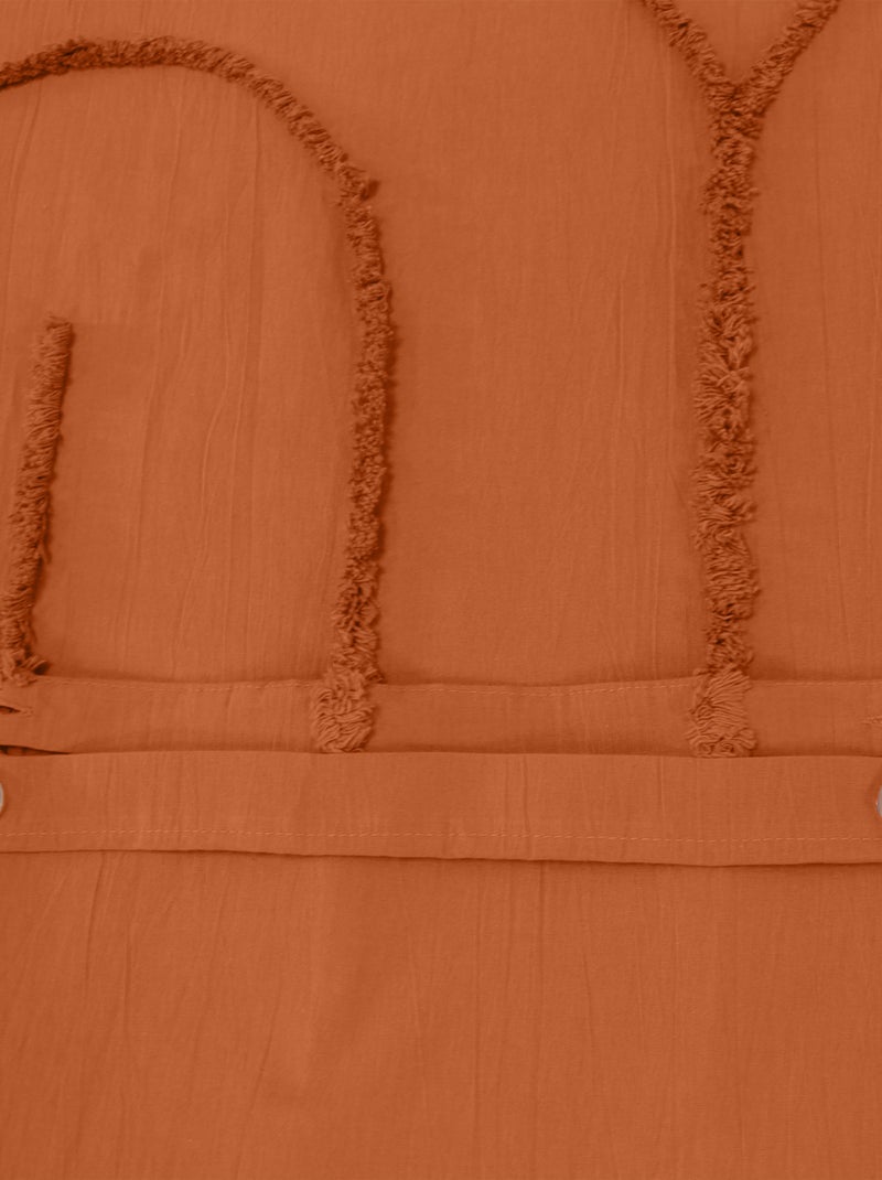Parure de lit en coton tufté arches Orange - Kiabi