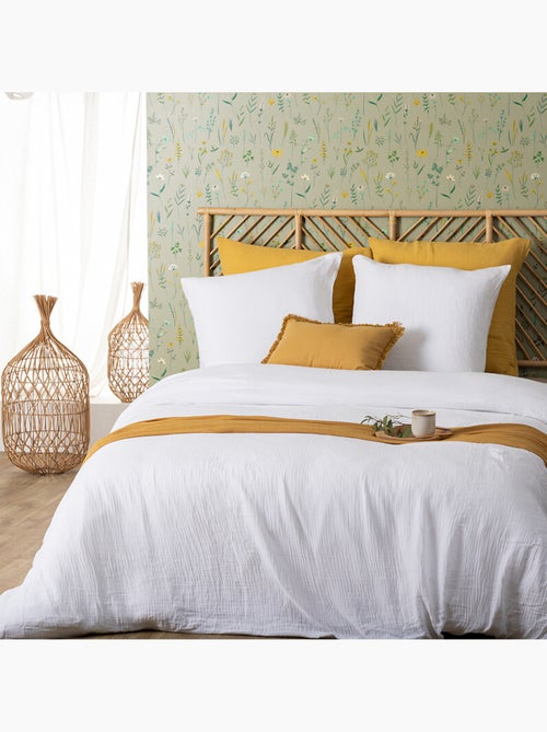 Parure de lit en double gaze de coton FLORA - Kiabi Parure de lit en double gaze de coton FLORA - Kiabi