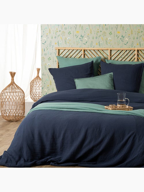Parure de lit en double gaze de coton FLORA - Kiabi