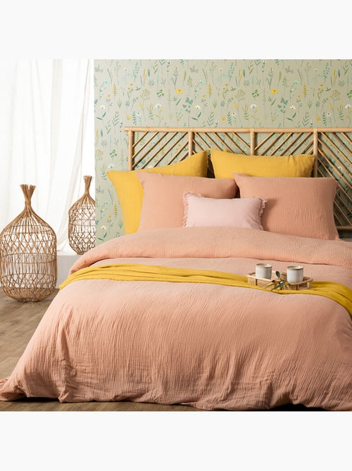Parure de lit en double gaze de coton FLORA - Kiabi
