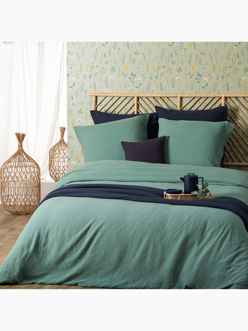 Parure de lit en double gaze de coton FLORA - Kiabi