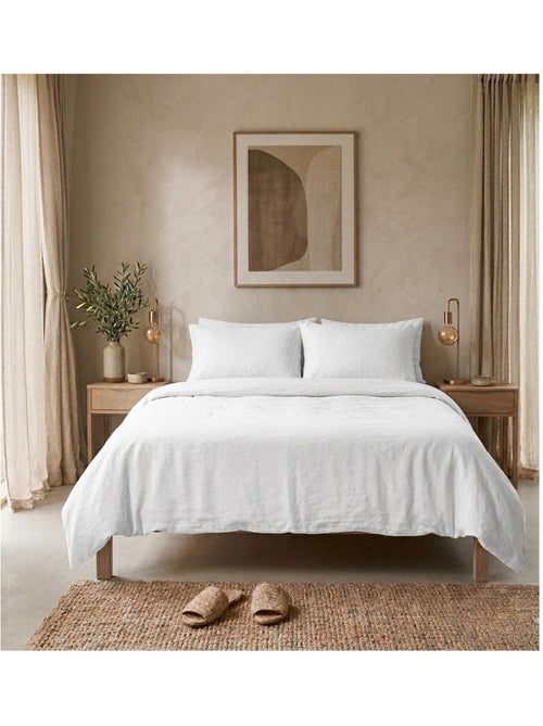 Parure de lit en double gaze de coton Floria - Kiabi