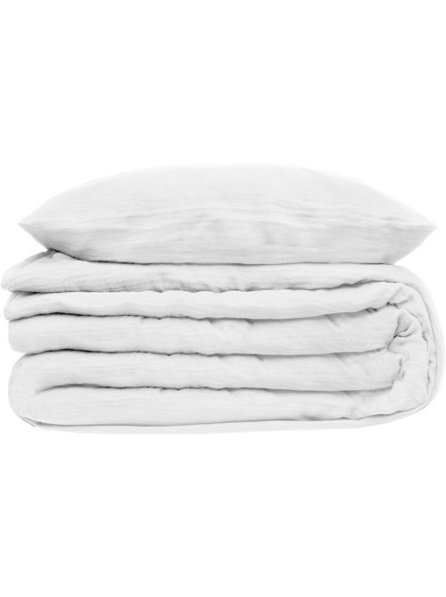 Parure de lit en double gaze de coton Floria - Kiabi
