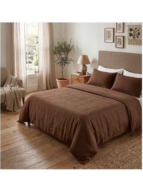 Parure de lit en double gaze de coton Floria - Kiabi