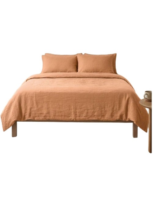 Parure de lit en double gaze de coton Floria - Kiabi