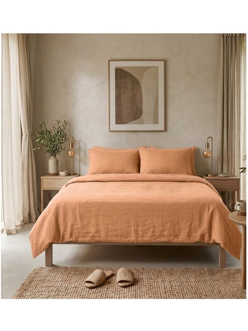 Parure de lit en double gaze de coton Floria - Kiabi