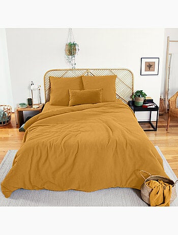 Parure housse de couette 100 % gaze de coton ozen