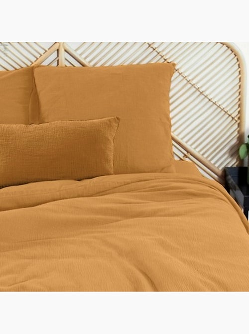 Parure de lit en double gaze de coton - Kiabi