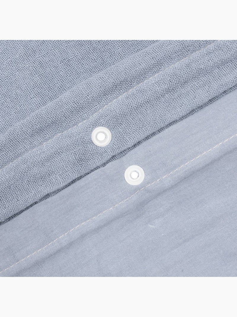 Parure de lit en double gaze de coton LILI Bleu gris - Kiabi