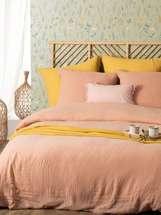 Parure de lit en double gaze de coton