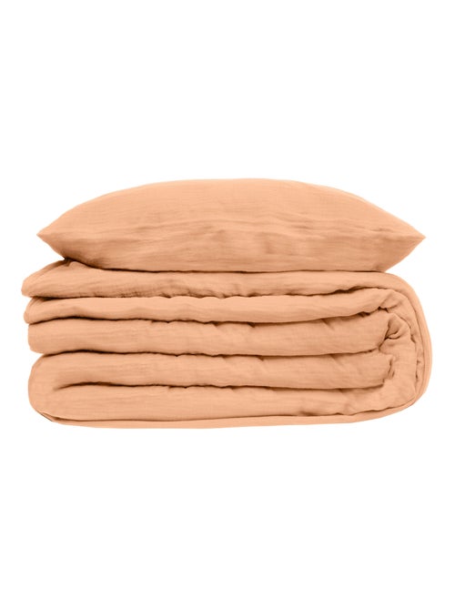Parure de lit en double gaze de coton - Kiabi Parure de lit en double gaze de coton - Kiabi