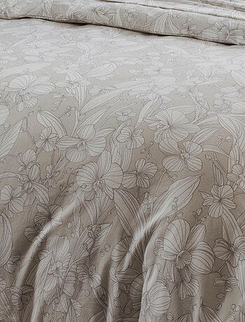Parure de lit en flanelle esprit fleuri