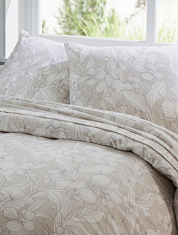 Parure de lit en flanelle esprit fleuri