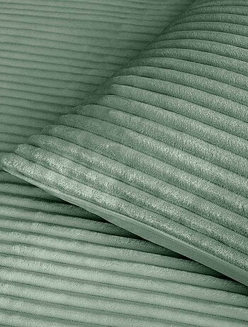 Parure de lit en flanelle relief unie avec fermeture zippée