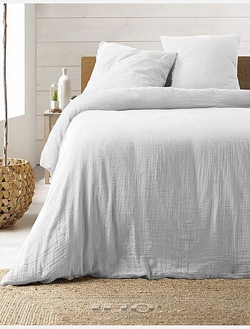 Parure de lit en Gaze de Coton - Promo linge