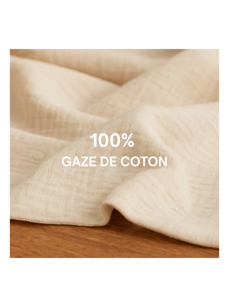 Parure de lit en Gaze de Coton - Promo linge Blanc - Kiabi