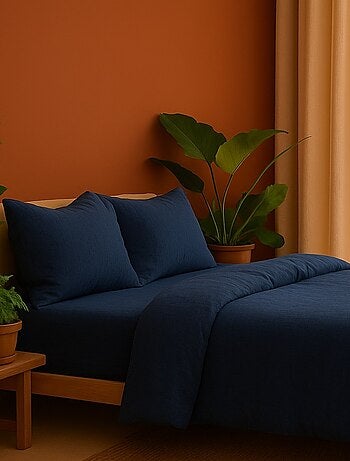 Parure de lit en Gaze de Coton - Promo linge