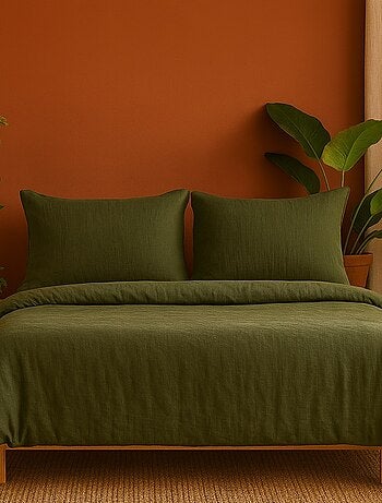 Parure de lit en Gaze de Coton - Promo linge