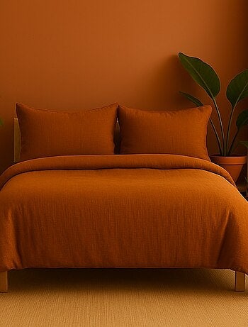 Parure de lit en Gaze de Coton - Promo linge