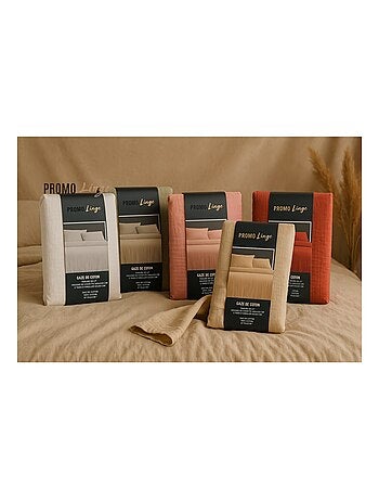 Parure de lit en Gaze de Coton - Promo linge