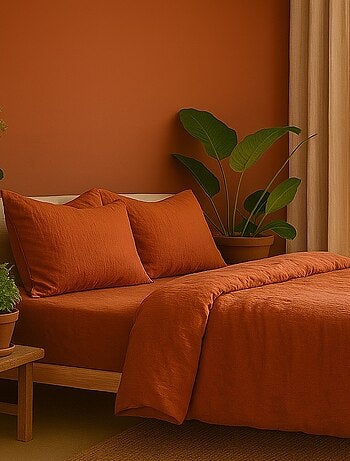 Parure de lit en Gaze de Coton - Promo linge