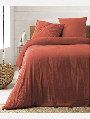 Parure de lit en Gaze de Coton - Promo linge