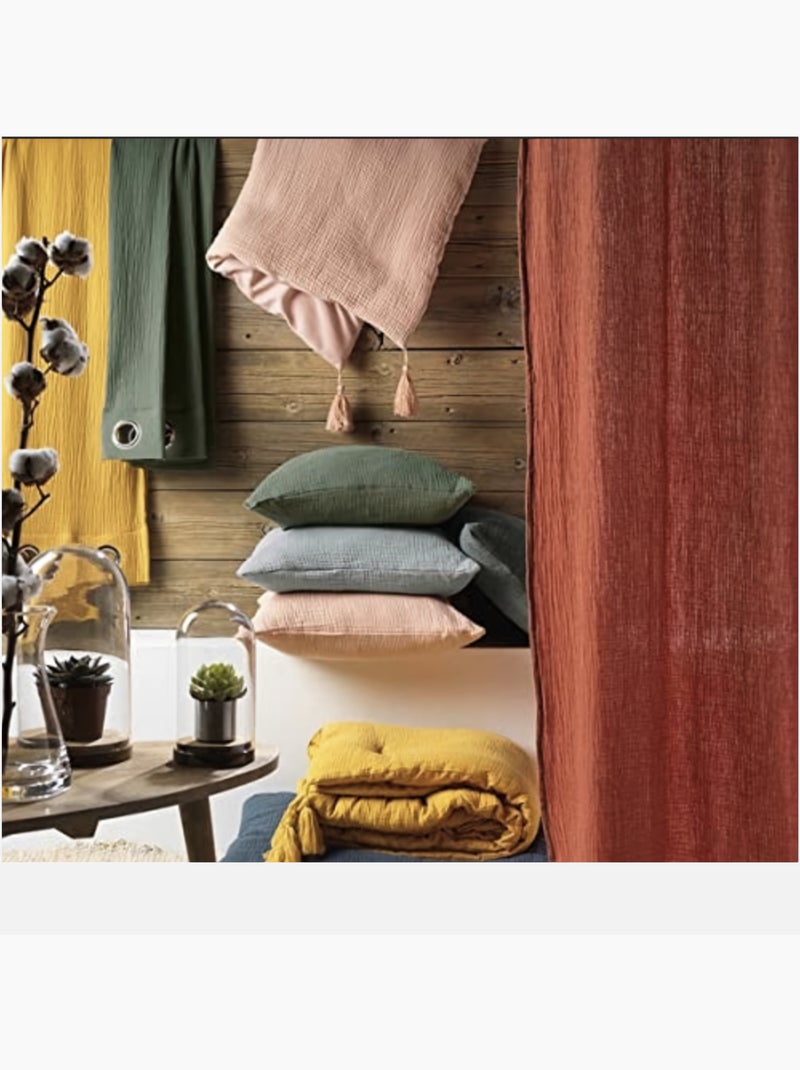 Parure de lit en Gaze de Coton - Promo linge Terracotta - Kiabi