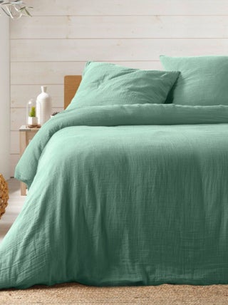 Parure de lit en Gaze de Coton - Promo linge