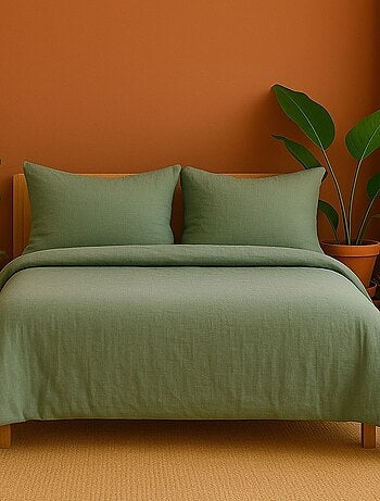 Parure de lit en Gaze de Coton - Promo linge