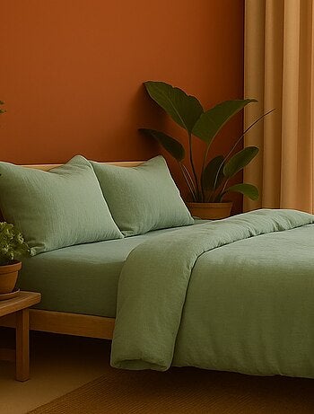 Parure de lit en Gaze de Coton - Promo linge