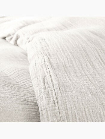 Parure de lit en gaze de coton + 2 taies 65 x 65 cm