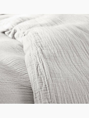 Parure de lit en gaze de coton + 2 taies 65 x 65 cm