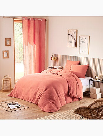 Parure de lit en gaze de coton + 2 taies 65 x 65 cm