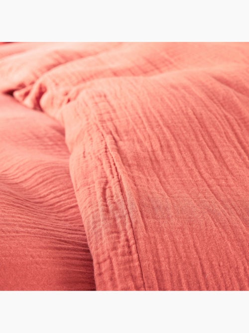 Parure de lit en gaze de coton + 2 taies 65 x 65 cm - Kiabi Parure de lit en gaze de coton + 2 taies 65 x 65 cm - Kiabi