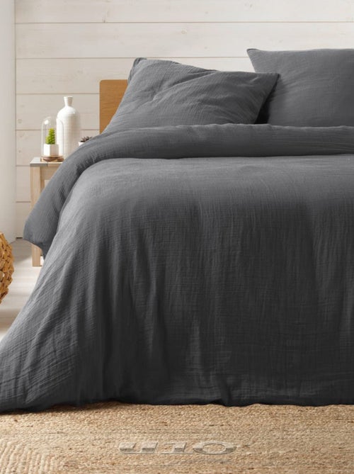 Parure de lit en Gaze de Coton 240x260cm - Kiabi