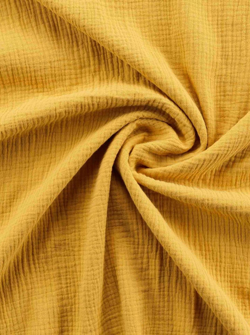 Parure de lit en gaze de coton Jaune - Kiabi